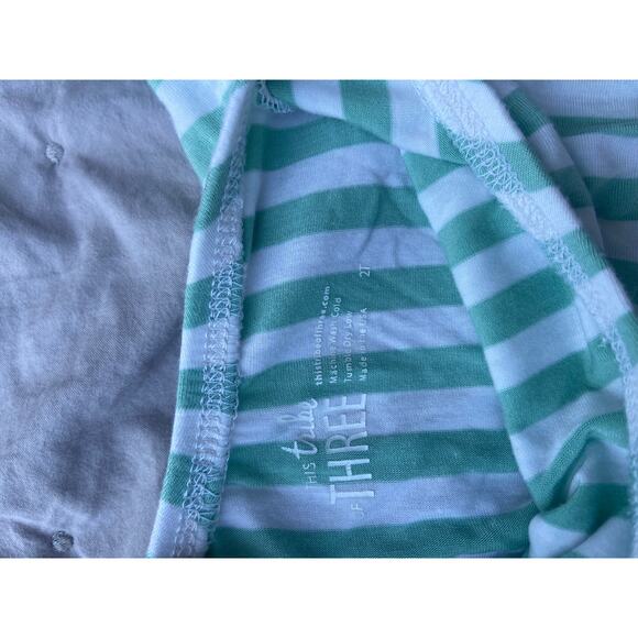 EUC This tribe of Three striped mint leotard size 2T - Picture 2 of 3